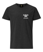 Load image into Gallery viewer, York Viking Embroidered Axe & Shield T-Shirt- Charcoal Melange -British souvenirs