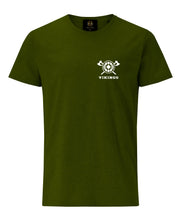 Load image into Gallery viewer, T-Shirt-Embroidered Axe & Shield Kiwi Green