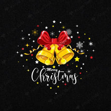 Load image into Gallery viewer, Christmas Bells Black T-Shirt | Christmas T-Shirt | X-mas Tshirt