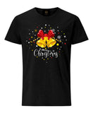 Merry Christmas Bells & Wishes T-Shirt - Black