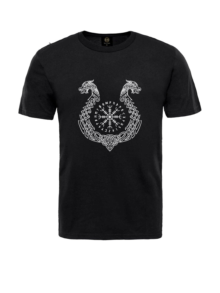 Aegishjalmur Helm Of Awe T-shirt- Black -Britishsouvenirs