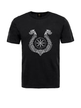 Load image into Gallery viewer, Aegishjalmur Helm Of Awe T-shirt- Black -Britishsouvenirs