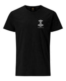 Thor Hammer Embroidered T-shirt- Black
