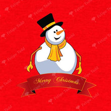 Load image into Gallery viewer, Christmas Snowman Red T-Shirt | christmas tshirt mens