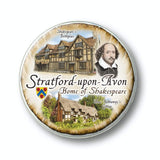 Stratford Upon Avon Scenes Round Epoxy Magnet