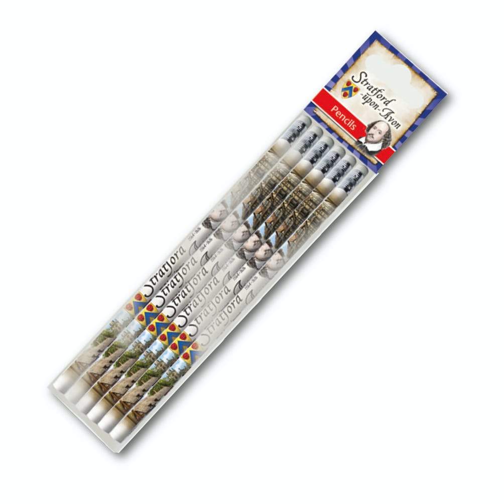 STRATFORD UPON AVON SCENES SET OF 6 PENCILS - Britishsouvenirs