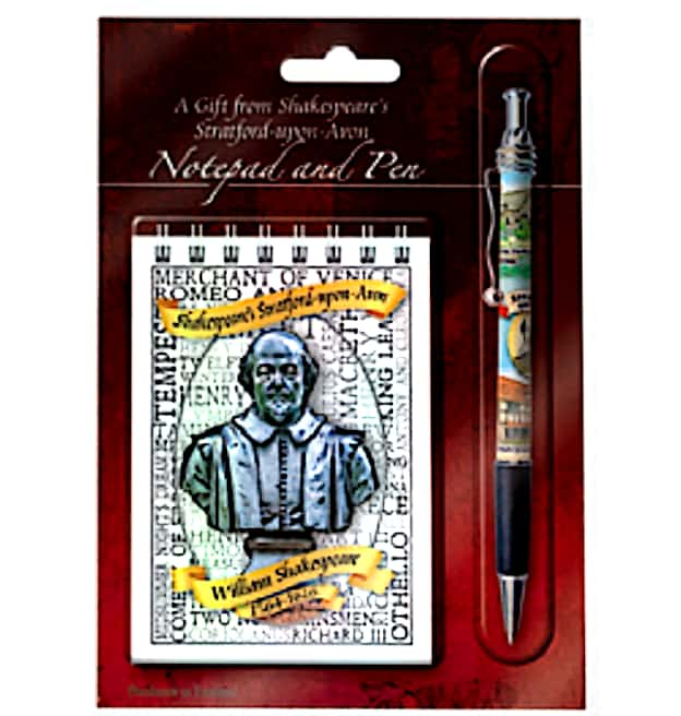 SUA Shakespeare's Notepad & Pen -Britishsouvenir