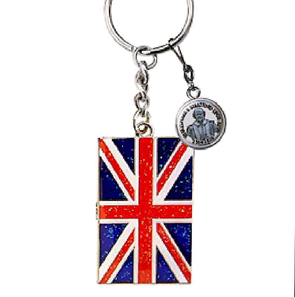 Shakespeare Cameo Glitter UJ Keyring