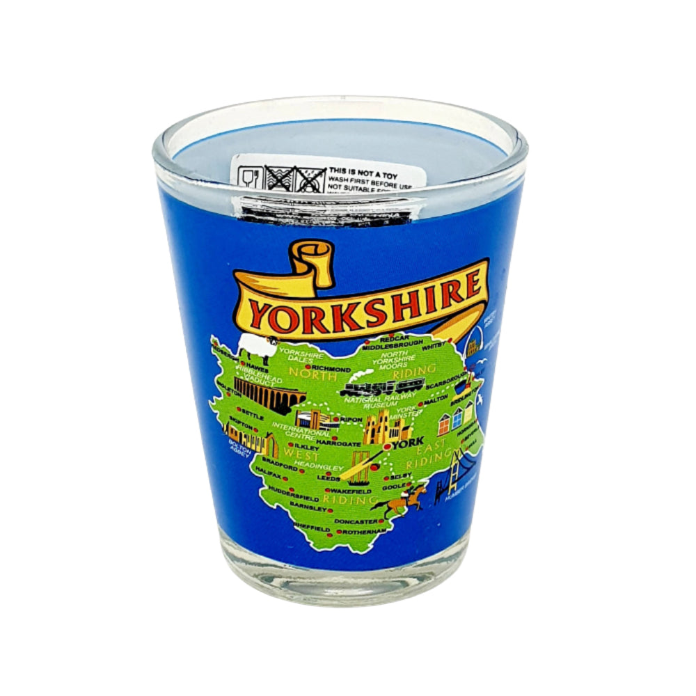Shot glass Yorkshire rose