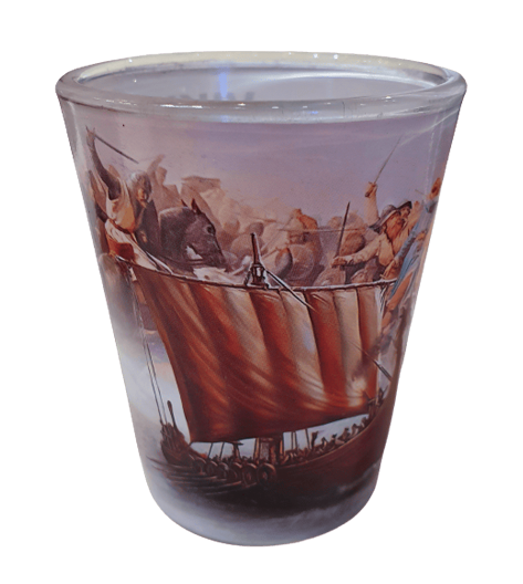 Shot glass York viking soldier