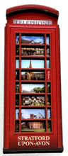 Load image into Gallery viewer, Stratford-Upon-Avon Telephone Box Wood Magnet - britishsouvenir