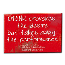 Load image into Gallery viewer, Stratford Upon Avon Drink Provokes Tin Plate Magnet - britishsouvenir