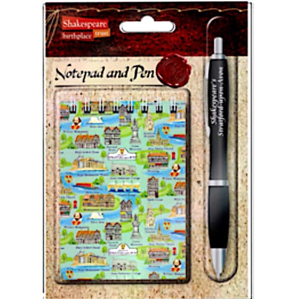 Stratford Upon Avon Icons Notepad and Pen Set - Britishsouvenir