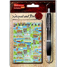 Load image into Gallery viewer, Stratford Upon Avon Icons Notepad and Pen Set - Britishsouvenir