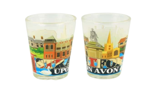 Stratford Upon Avon Skyline Scene Shot Glass