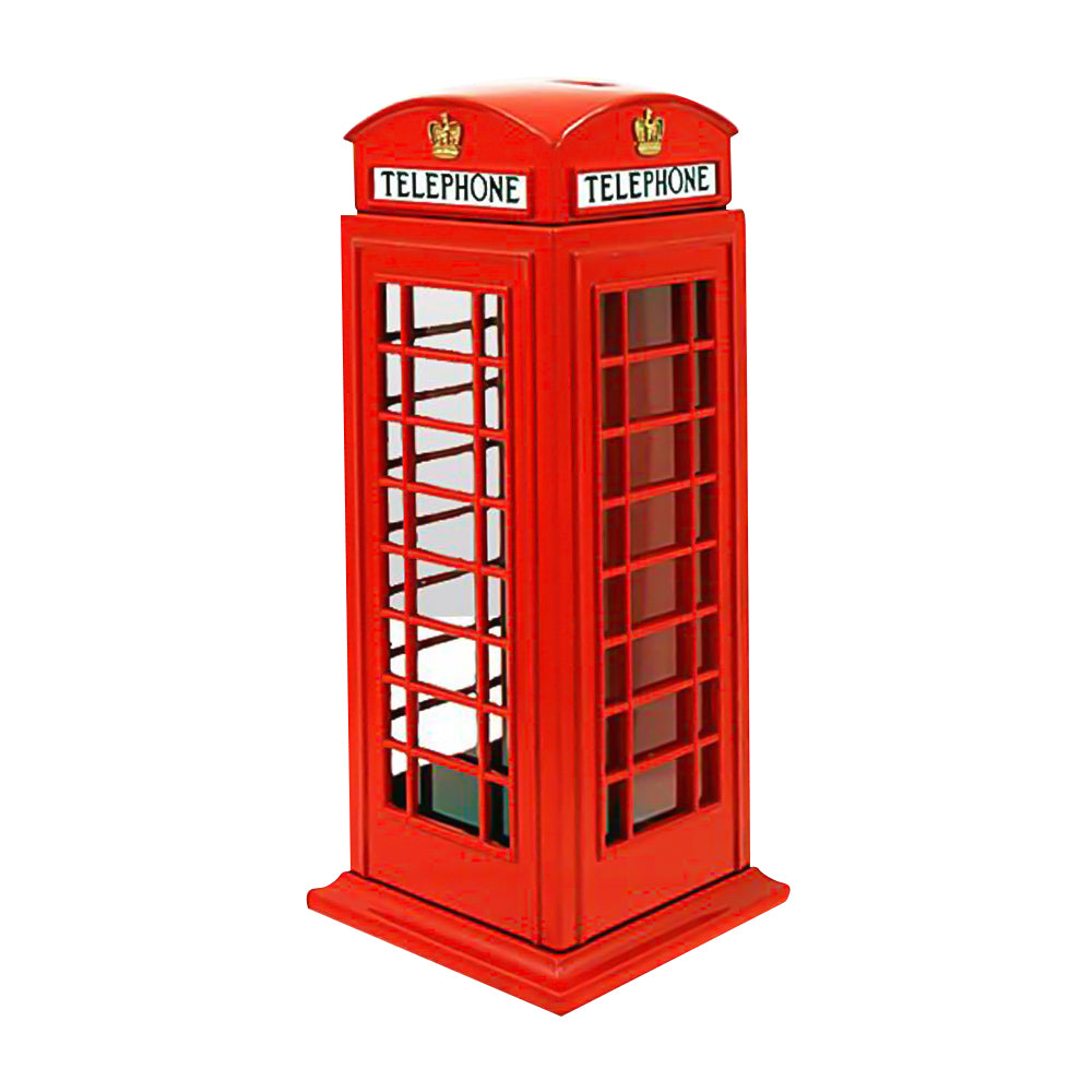 Telephone Booth Piggy Bank 15cm