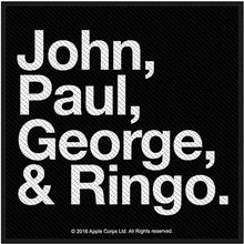 Load image into Gallery viewer, The Beatles Standard Patch: Jon, Paul, George & Ringo