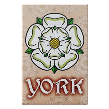 Load image into Gallery viewer, Tin magnet Yorkshire Rose | York Vikings