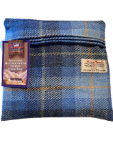 Load image into Gallery viewer, Harris Tweed Make-Up Bag Light Blue