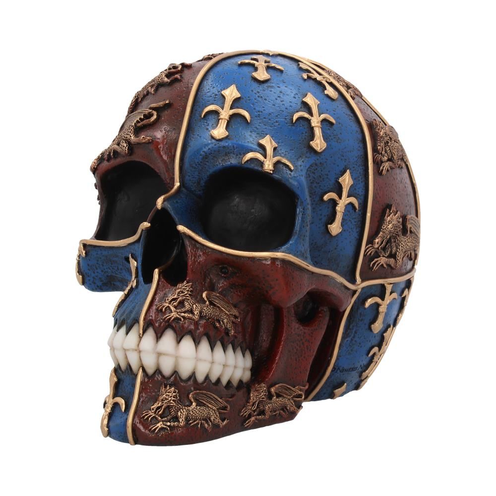 Medieval Skull English Heraldry Figurine - britishsouvenir