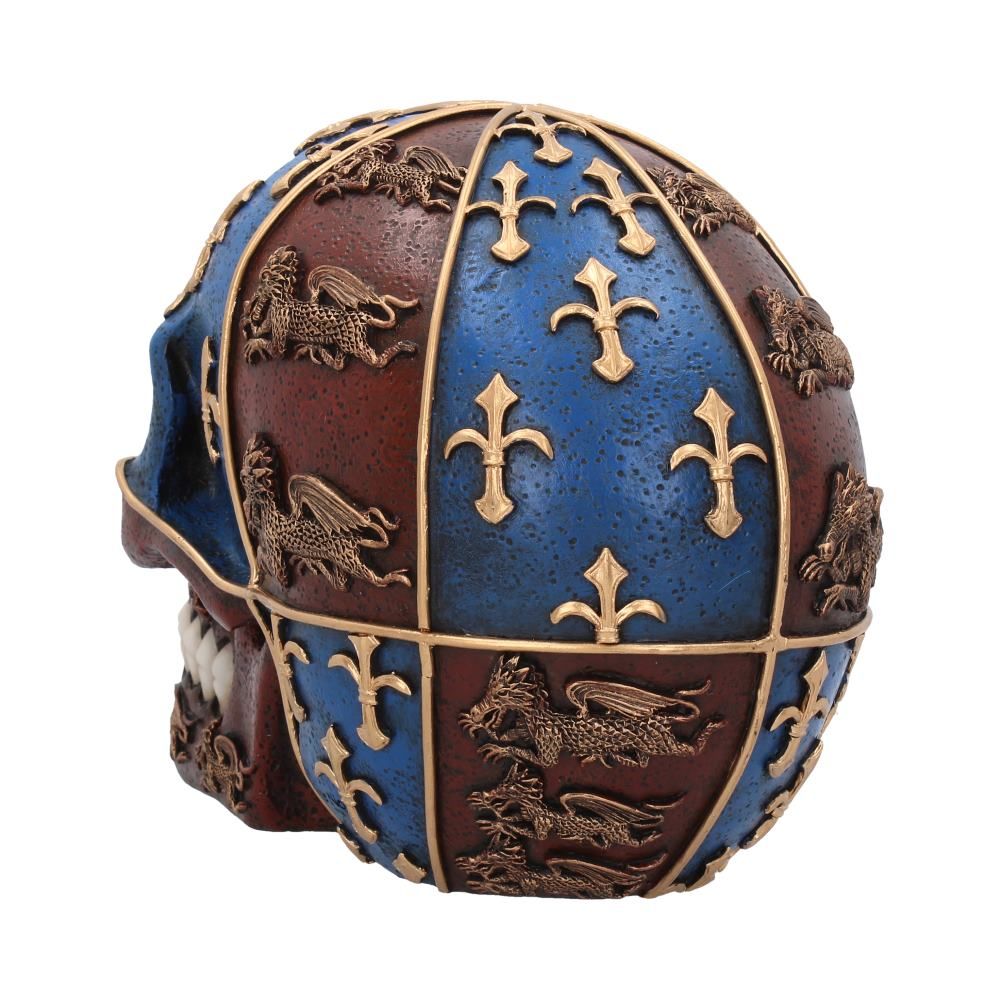 Medieval Skull English Heraldry Figurine - britishsouvenir