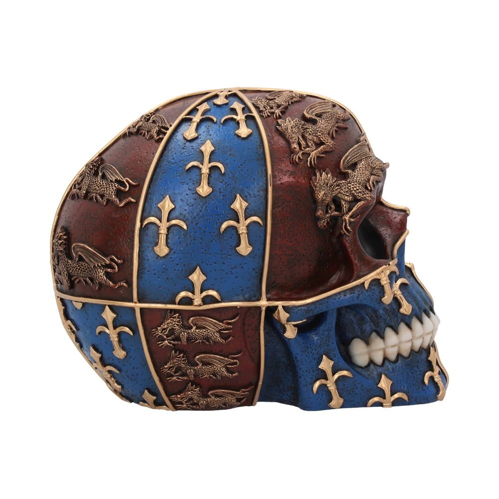 Medieval Skull English Heraldry Figurine - britishsouvenir