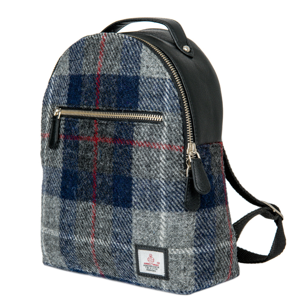 Harris Tweed Baby Backpack (Blue Check)