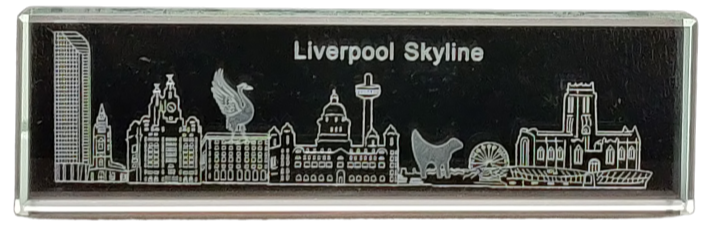 Liverpool Skyline Crystal Glass - Small Size