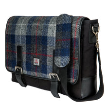 Load image into Gallery viewer, Harris Tweed Messenger Bag (Blue Check)