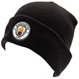 Manchester City Knitted Crest Beanie Hat Navy