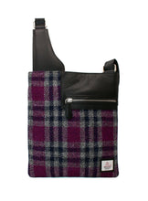 Load image into Gallery viewer, Harris Tweed Medium Cross Body Bag  (Maroon)