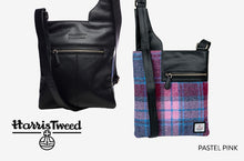 Load image into Gallery viewer, HARRIS TWEED MEDIUM CROSS BODY BAG (PASTEL PINK)