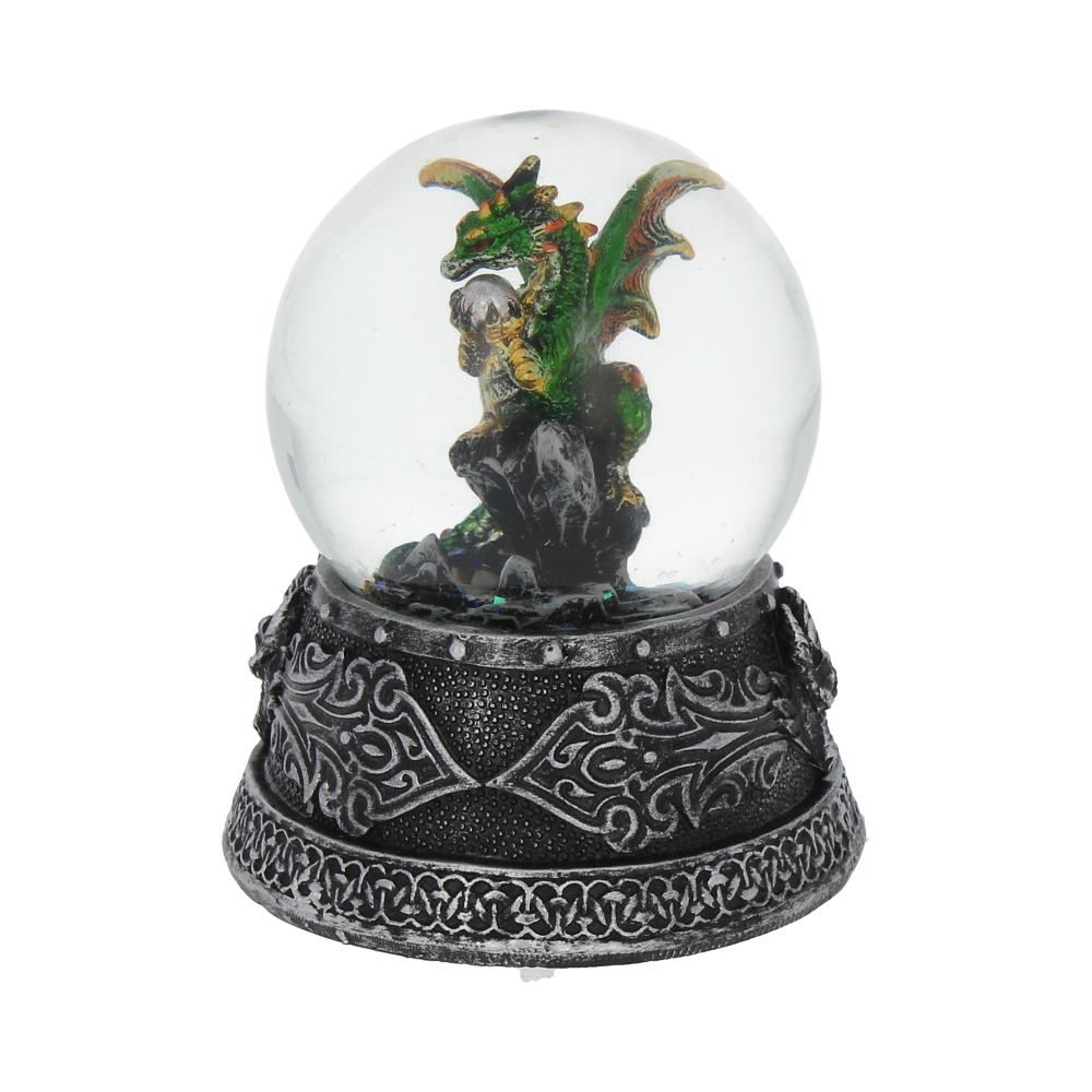 Enchanted Emerald Snow Globe 10cm - britishsouvenir