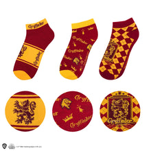 Load image into Gallery viewer, Set of 3 Gryffindor Ankle Socks