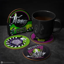 Load image into Gallery viewer, Set of 4 Beetlejuice Coasters