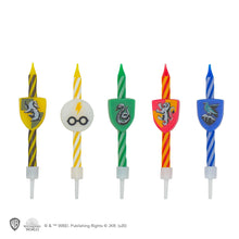 Load image into Gallery viewer, Set of 10 Hogwarts Houses Harry Potter Birthday Candles