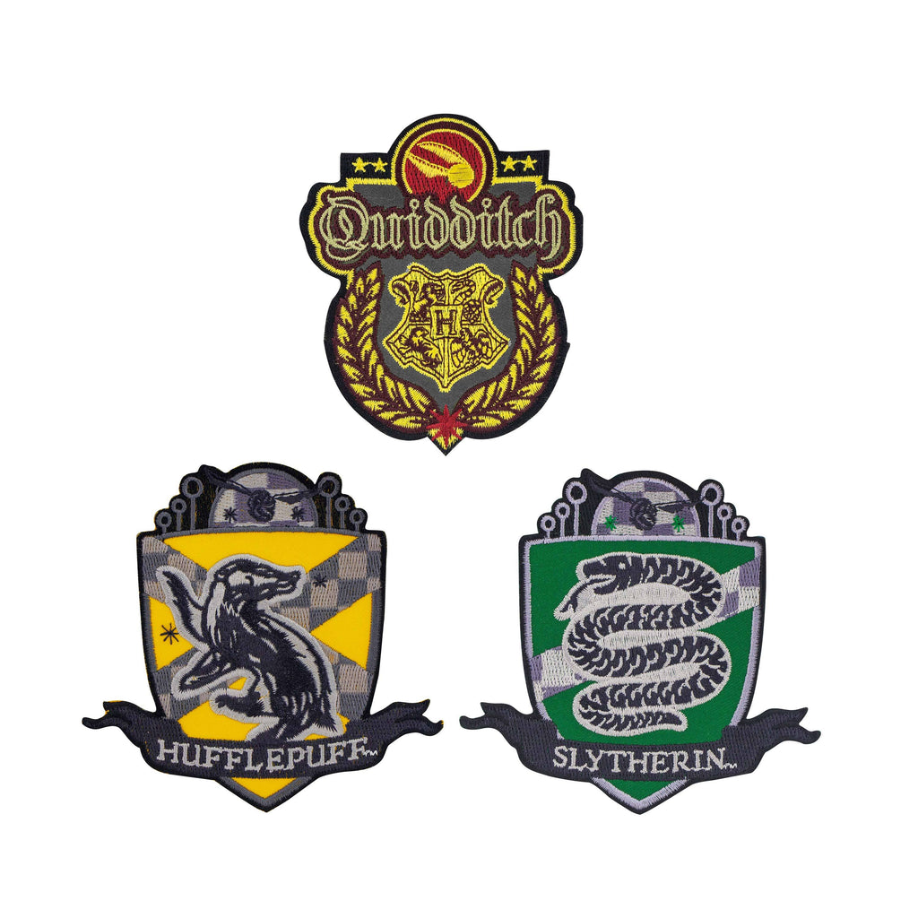 Pack of 3 Harry Potter Quidditch Hogwarts Deluxe Patches/Crests