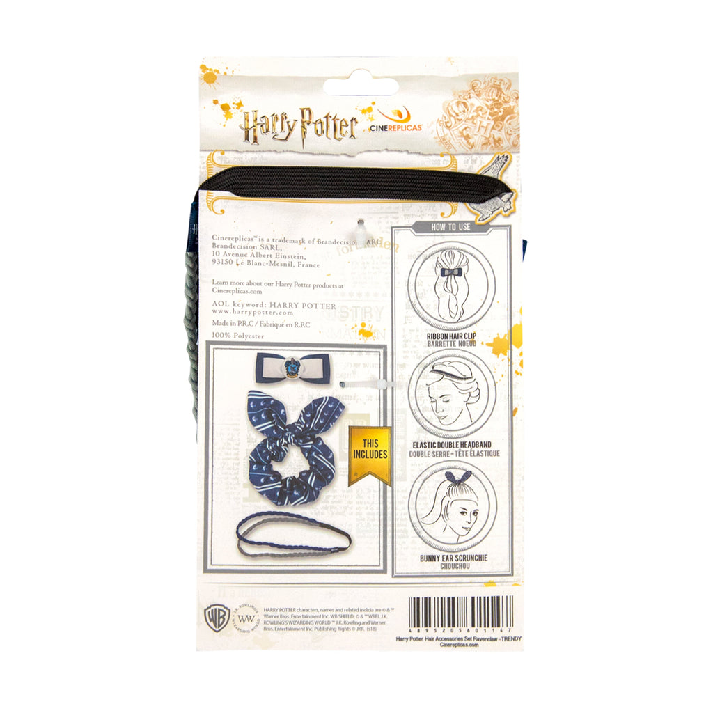 Set of 3 Trendy Ravenclaw Hair Accessories Set