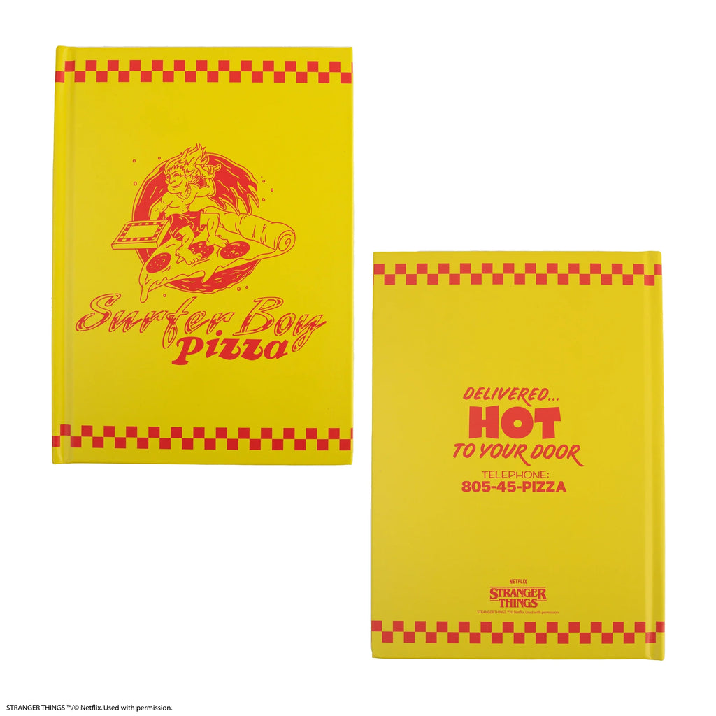 Surfer Boy Pizza Hardcover Notebook