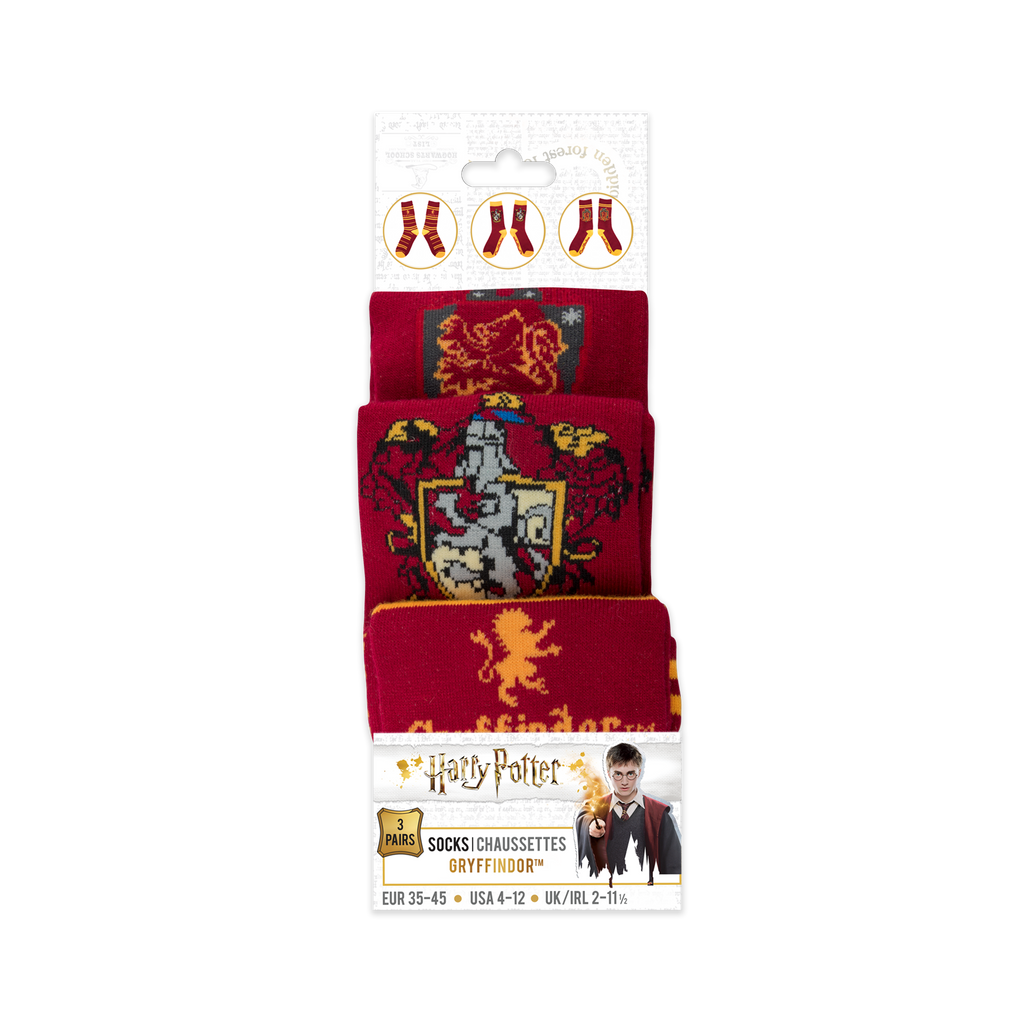 Set of 3 Gryffindor Socks