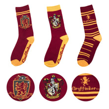 Load image into Gallery viewer, Set of 3 Gryffindor Socks