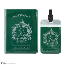 Load image into Gallery viewer, Slytherin Luggage Tag &amp; Passport Cover Set