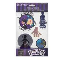Load image into Gallery viewer, Set of 23 Wednesday Temporary Tattoos