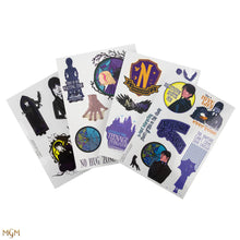 Load image into Gallery viewer, Set of 23 Wednesday Temporary Tattoos