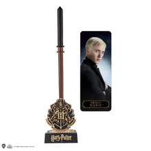 Load image into Gallery viewer, Draco Malfoy Wand Pen with Stand &amp; Lenticular Bookmark