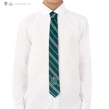 Load image into Gallery viewer, Kids Slytherin Woven Crest Tie