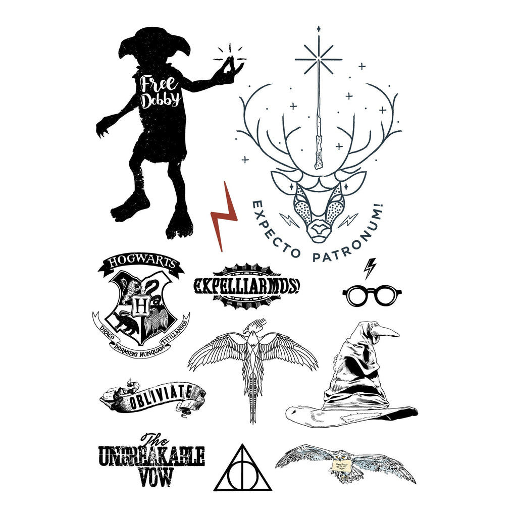 Set of 35 Harry Potter Temporary Tattoos