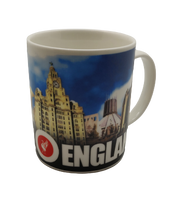 Load image into Gallery viewer, LIverpool Collage Blue Mini Mug