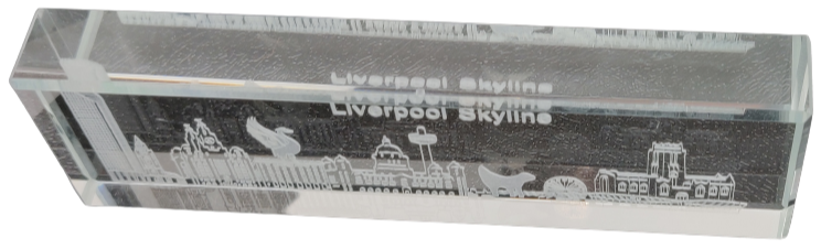Liverpool Skyline Crystal Glass - Small Size