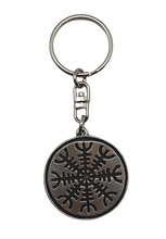 Load image into Gallery viewer, Pewter keyring Helm of Awe